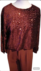 Glitter trui met ronde hals - Feestkleding"
