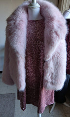 Roze glitter feestkleedje