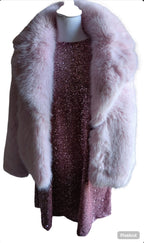 Roze glitter feestkleedje