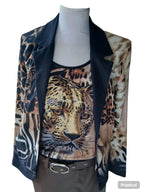 Blazer met luipaard achteraan