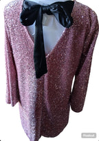 Roze glitter feestkleedje