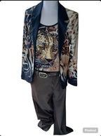 Blazer met luipaard achteraan